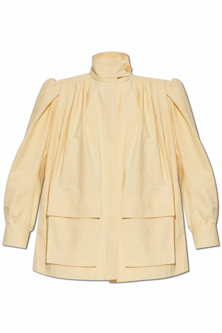 Chloé ŻÓŁTY Kurtka typu `oversize` ze stójką