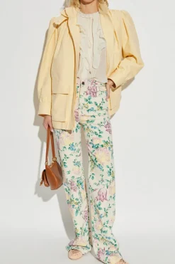 Chloé ŻÓŁTY Kurtka typu `oversize` ze stójką
