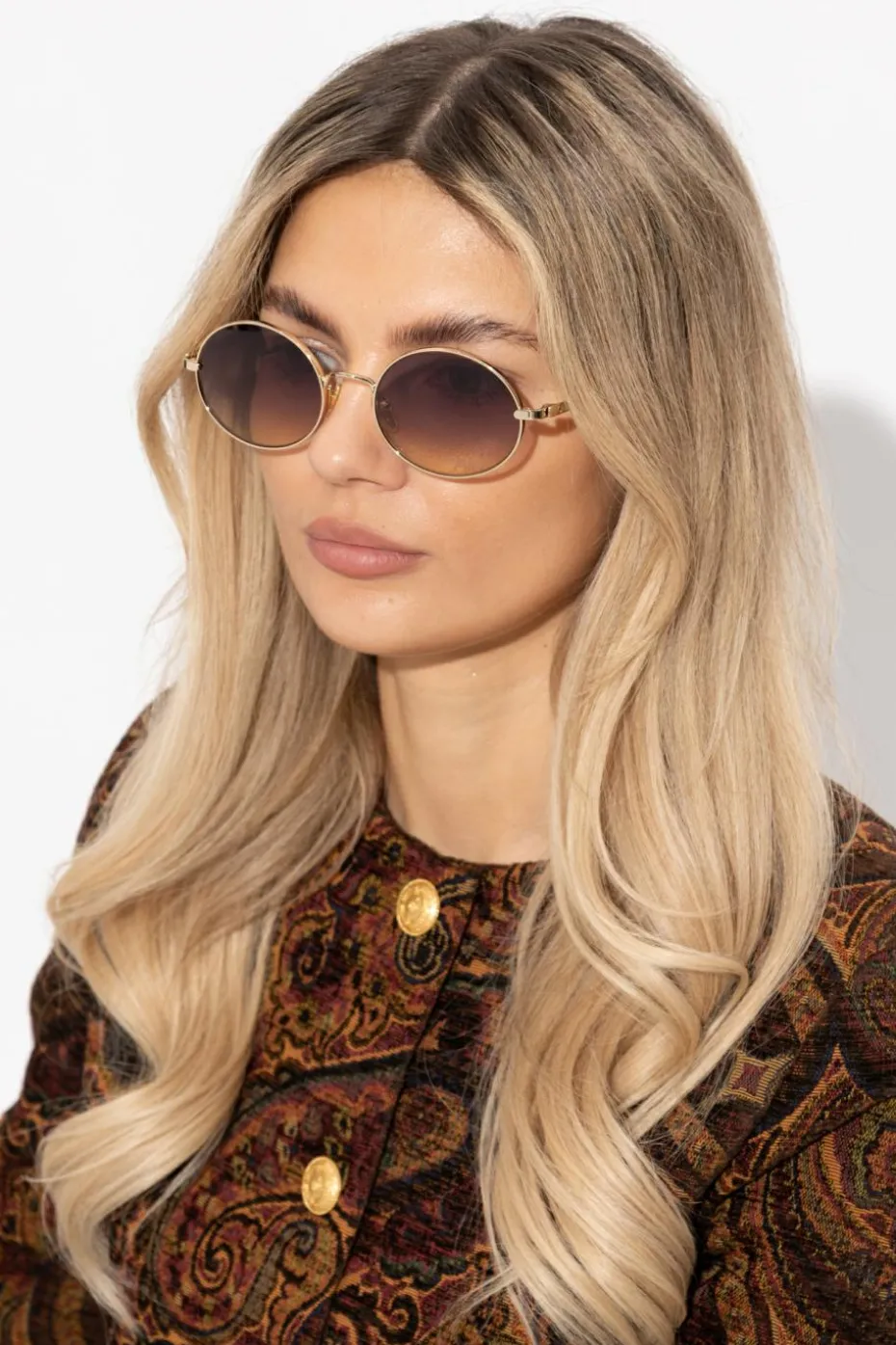 Chloé ZŁOTY Okulary przeciwsłoneczne