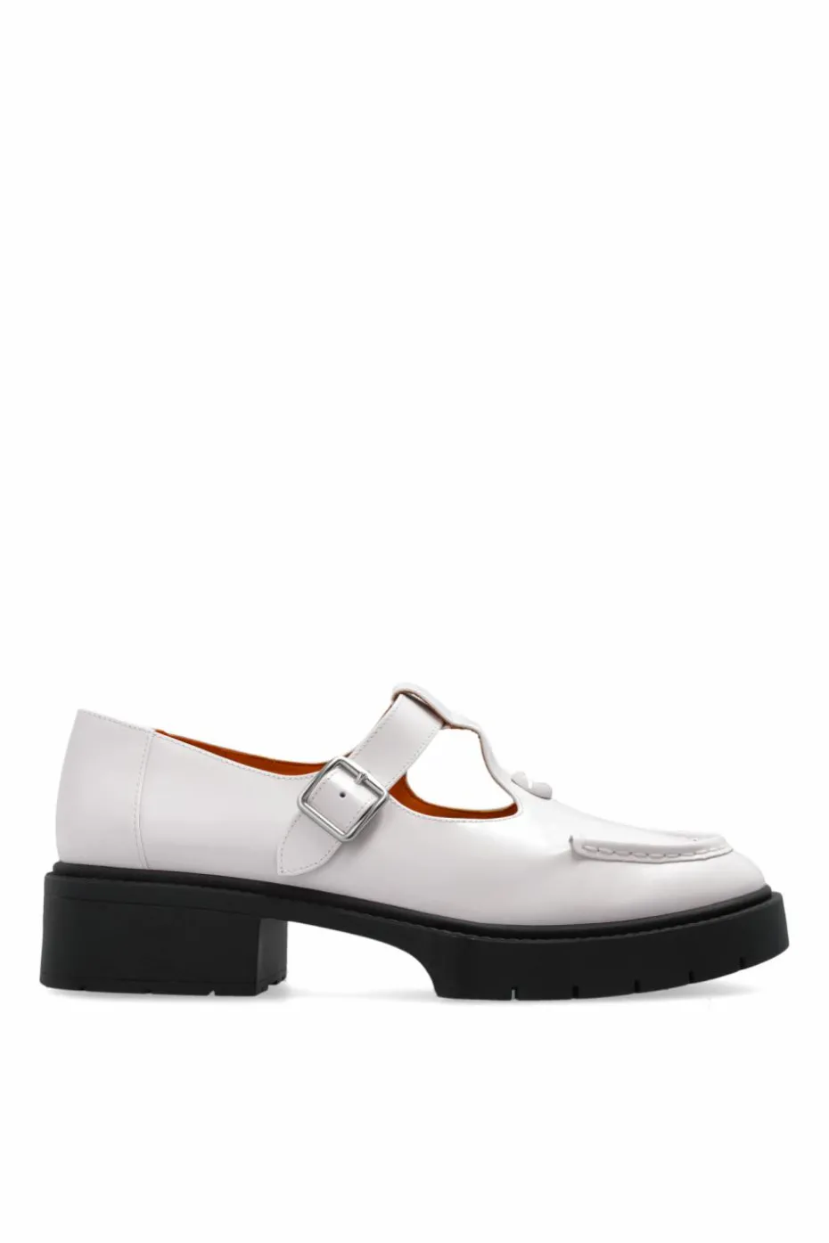 Coach BIAŁY Skórzane buty typu `loafers`
