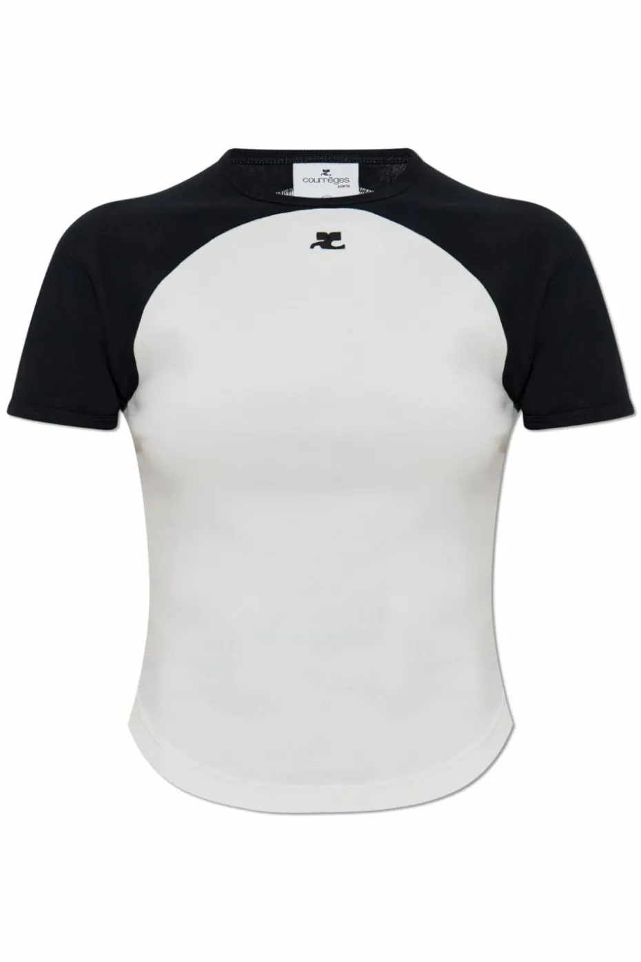 Courrèges BIAŁY T-shirt z logo