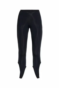 Courrèges CZARNY Legginsy z logo