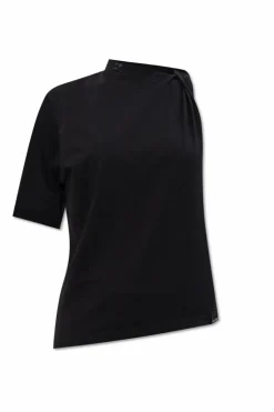 Courrèges CZARNY Top z logo