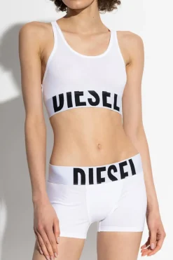 Diesel BIAŁY Biustonosz `UFSB-COTTON-RACE-BRALETTE`
