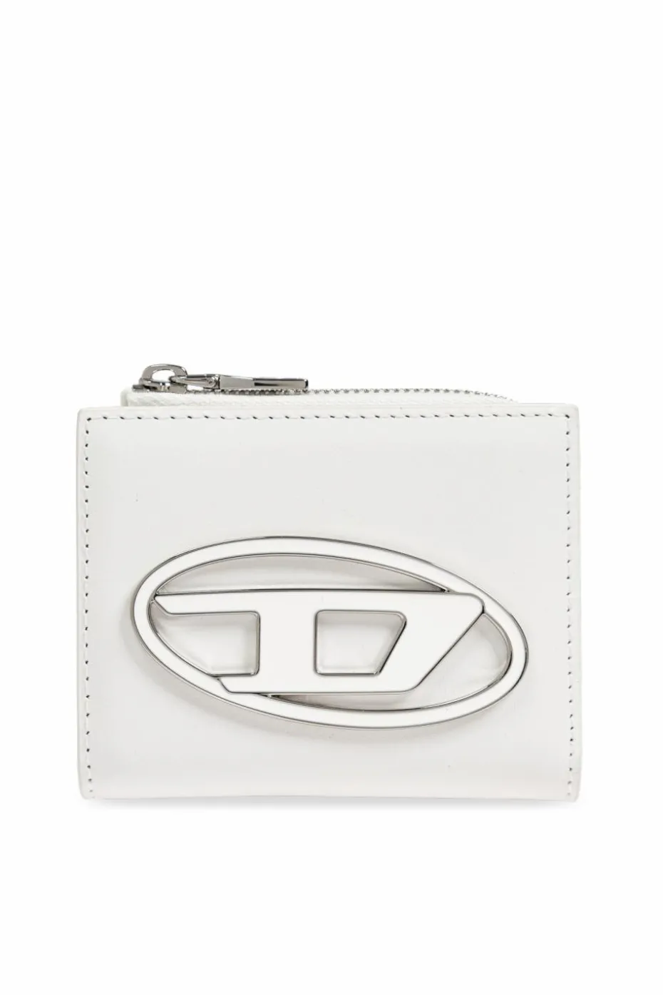 Diesel BIAŁY Portfel `1DR CARD HOLDER ZIP L`