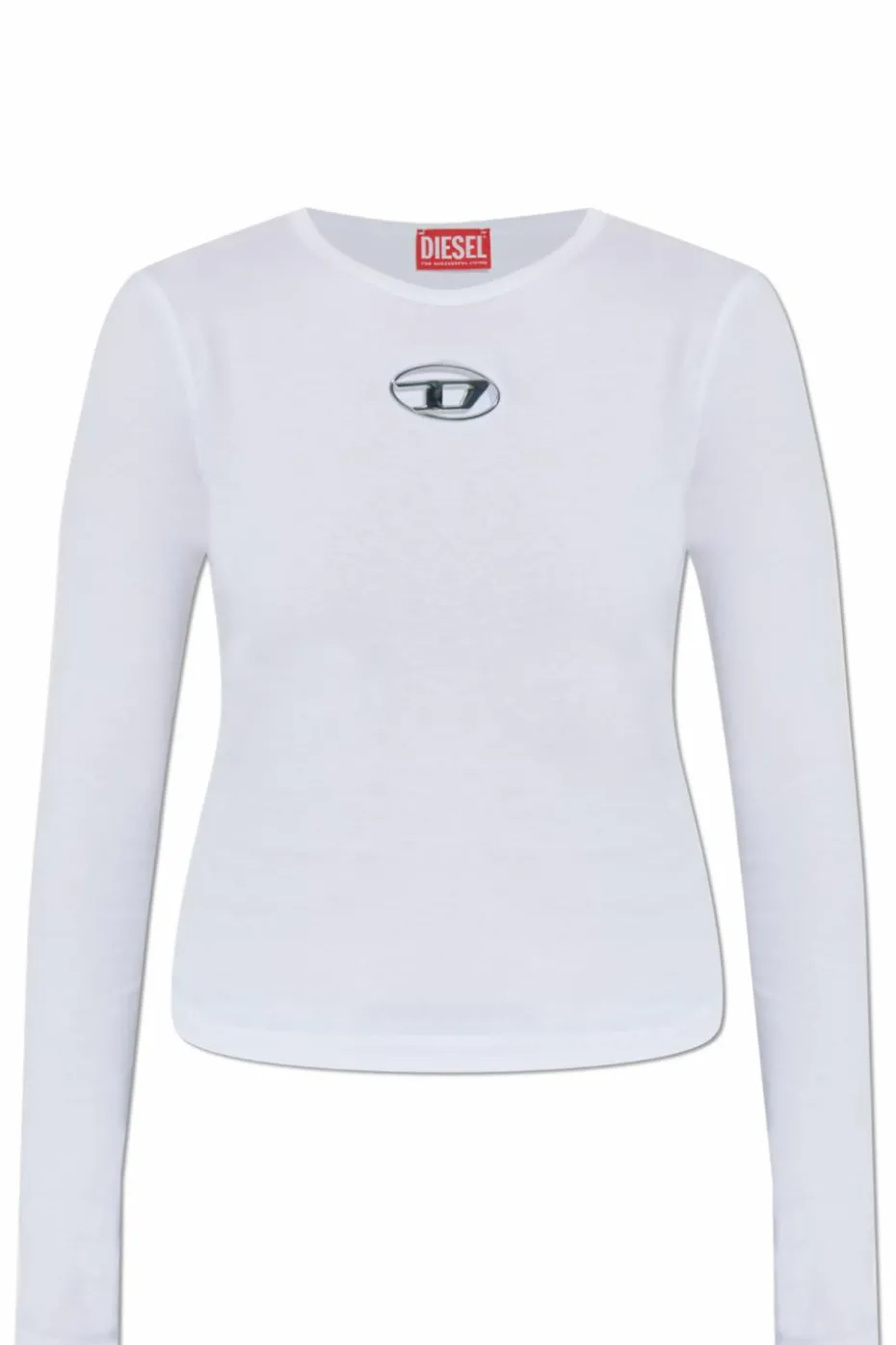 Diesel BIAŁY T-shirt `T-UNCUTIE-LONG-LS-OD `