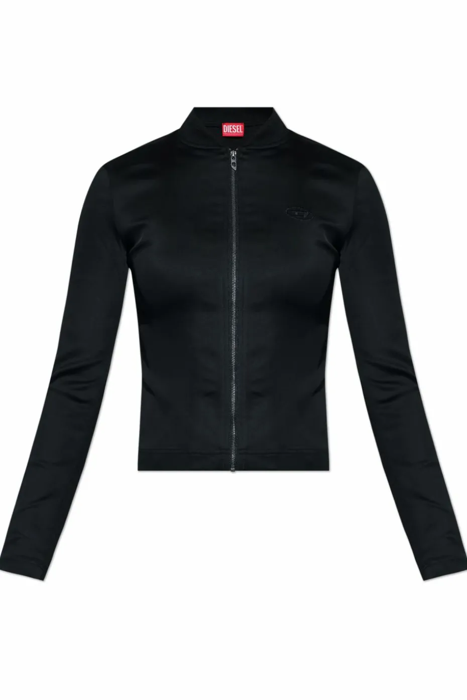Diesel CZARNY Bluza z logo ‘G-OPER’