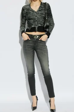 Diesel CZARNY Kardigan `M-ALIMA-L`