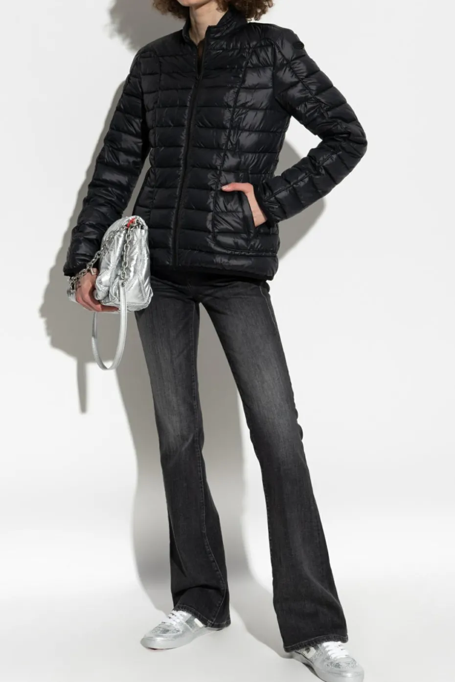 Diesel CZARNY Pikowana kurtka `W-PILOT-FEM`