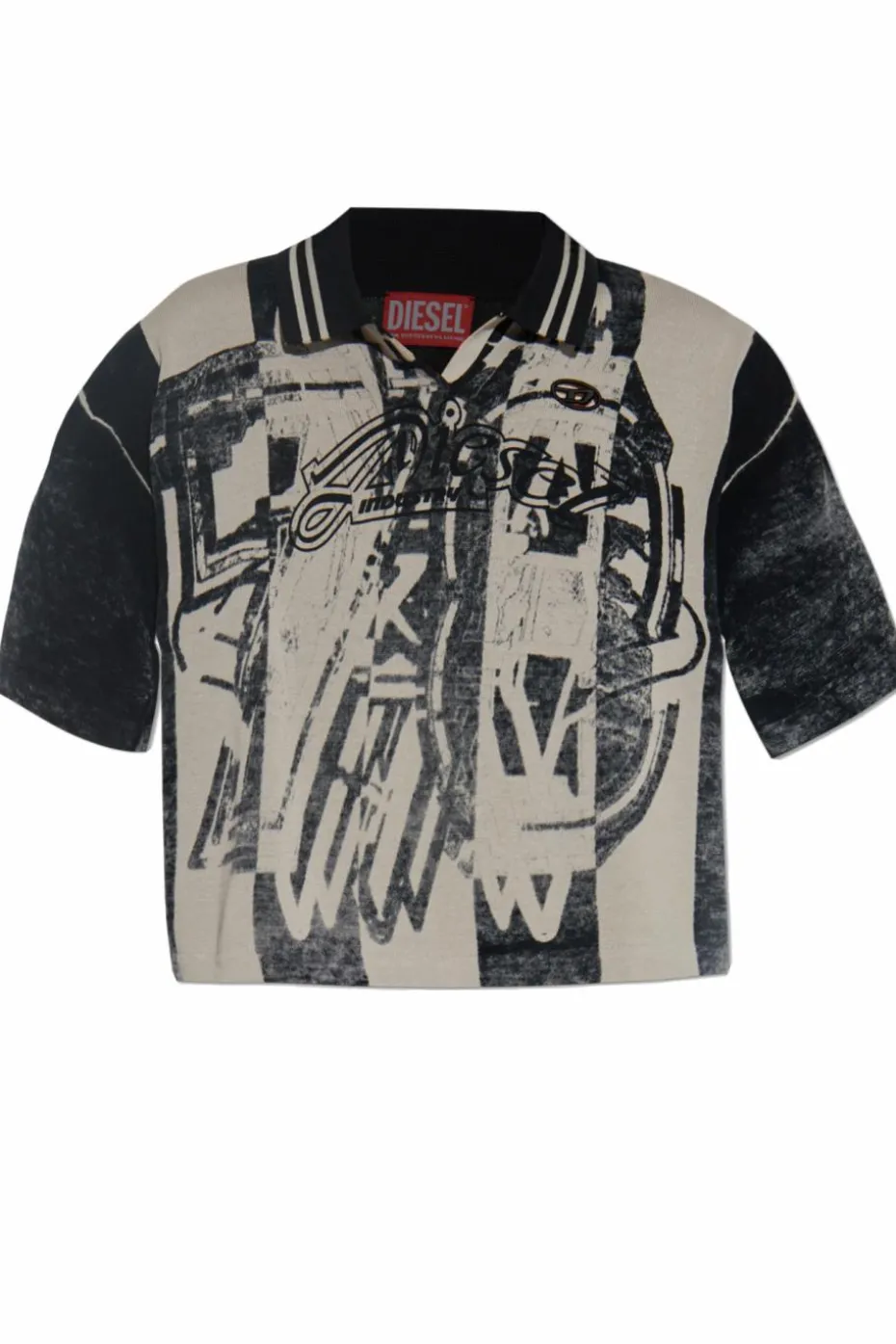 Diesel CZARNY Polo `M-OLIBA-POLO`