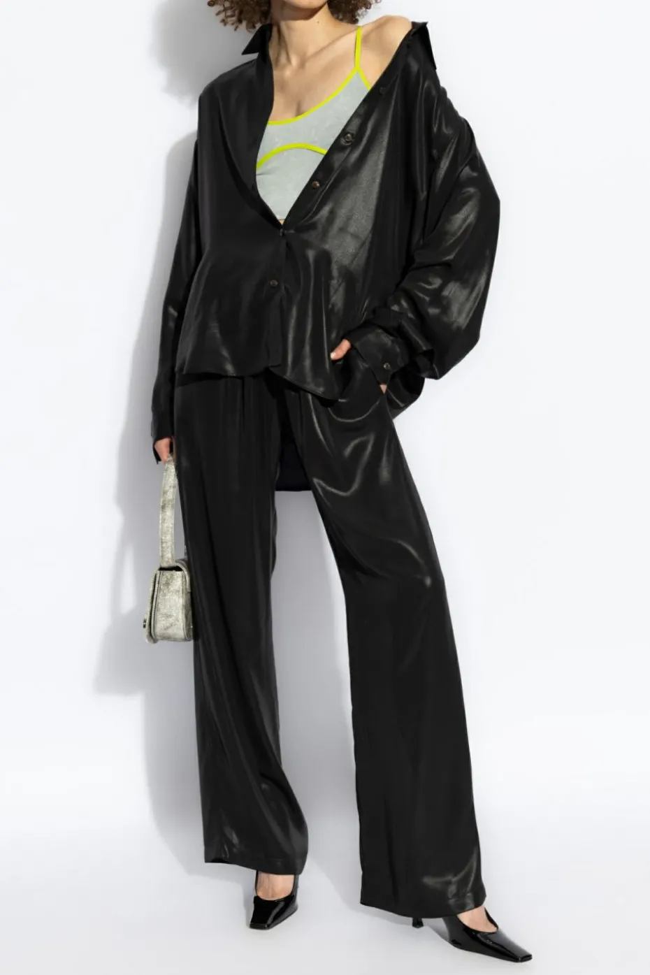 Diesel CZARNY Spodnie `P-DREYER-C-WN-Q1`