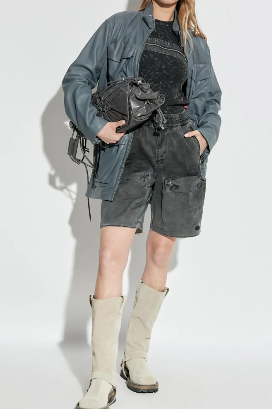 Diesel CZARNY Top `T-ARTED`