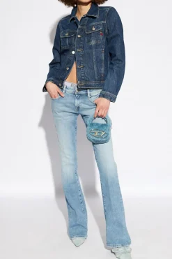Diesel GRANATOWY Kurtka jeansowa ‘DE-BONNY’