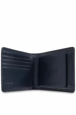 Diesel GRANATOWY Skórzany portfel `HOLI-D BI FOLD`