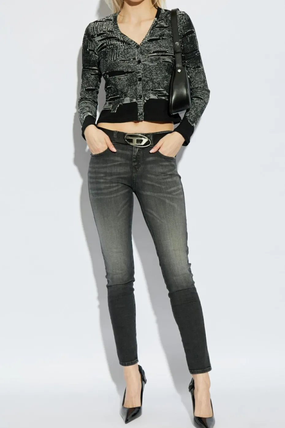 Diesel SZARY Jeansy `2017 SLANDY `