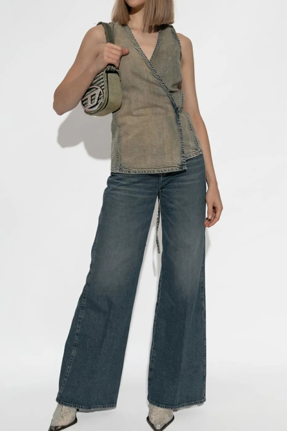 Diesel SZARY Jeansy `DE-VERN`