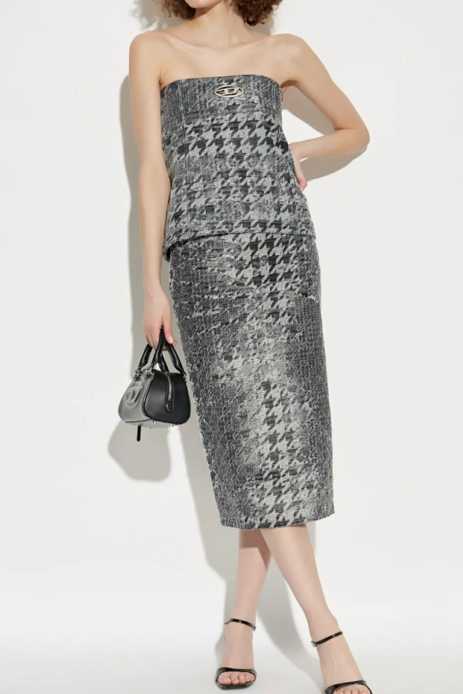Diesel SZARY Spódnica ` DE- RATHIAN-FSH`