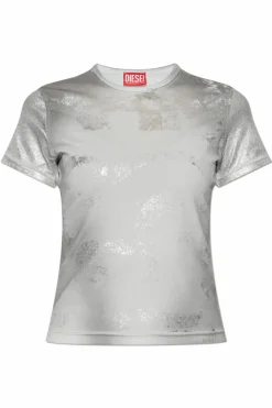 Diesel SZARY T-shirt ` T-UNCUTIE-LONG-Q5`