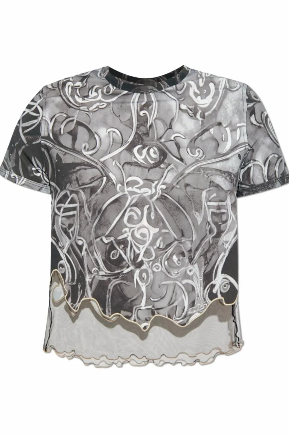 Diesel SZARY T-shirt `T-INLAY`