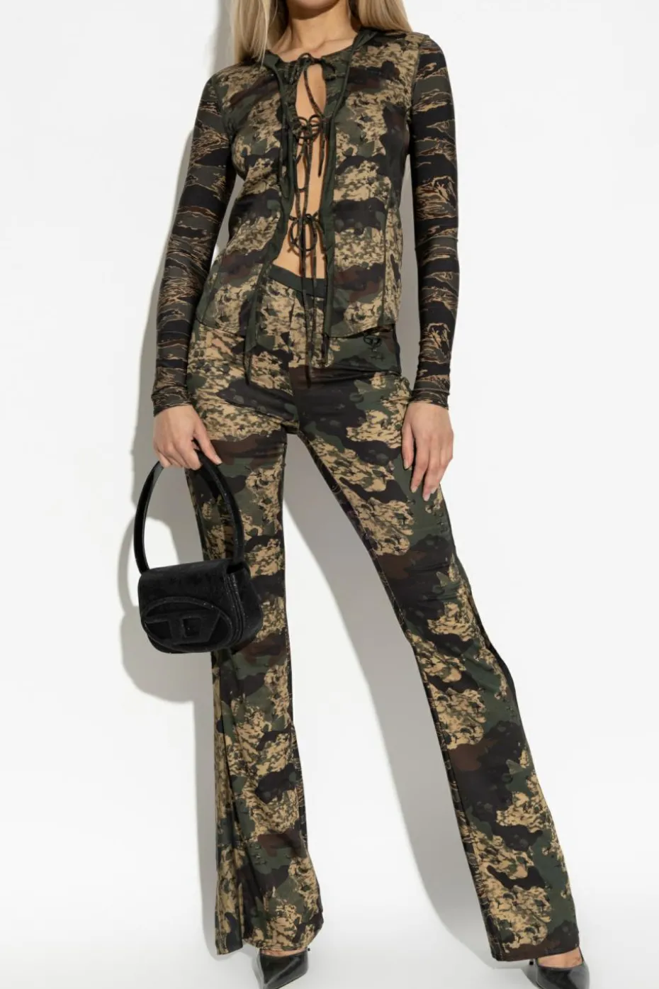 Diesel ZIELONY Spodnie `P-AFFAL`