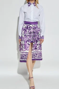 Dolce & Gabbana BIAŁY Bawełniana koszula