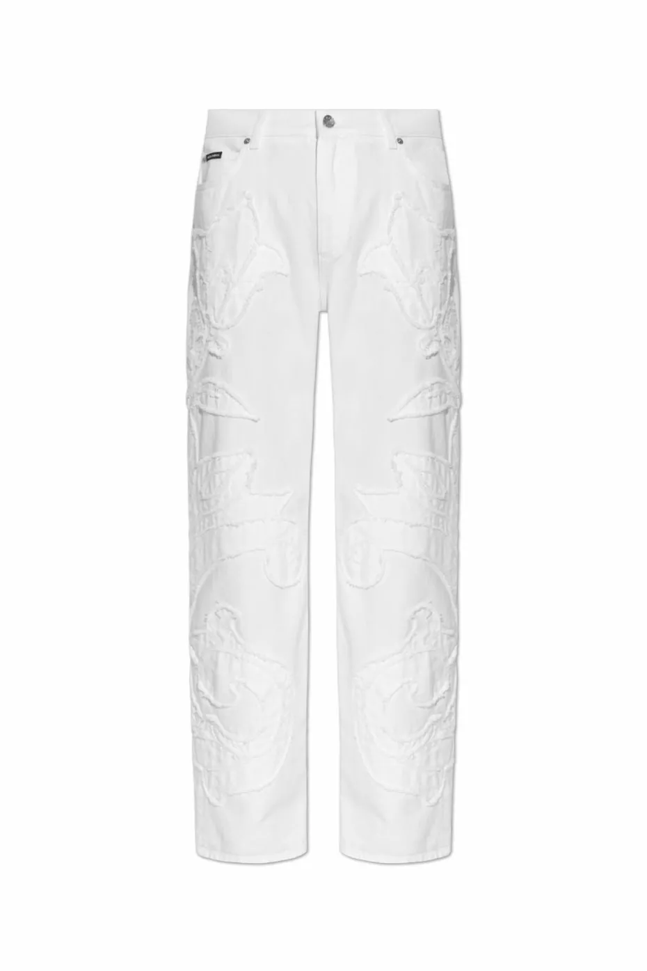 Dolce & Gabbana BIAŁY Jeansy z przeszyciami