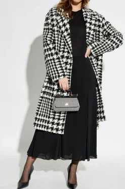 Dolce & Gabbana BIAŁY Płaszcz ze wzorem w pipetkę