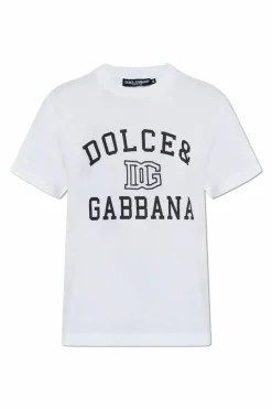 Dolce & Gabbana BIAŁY T-shirt z logo