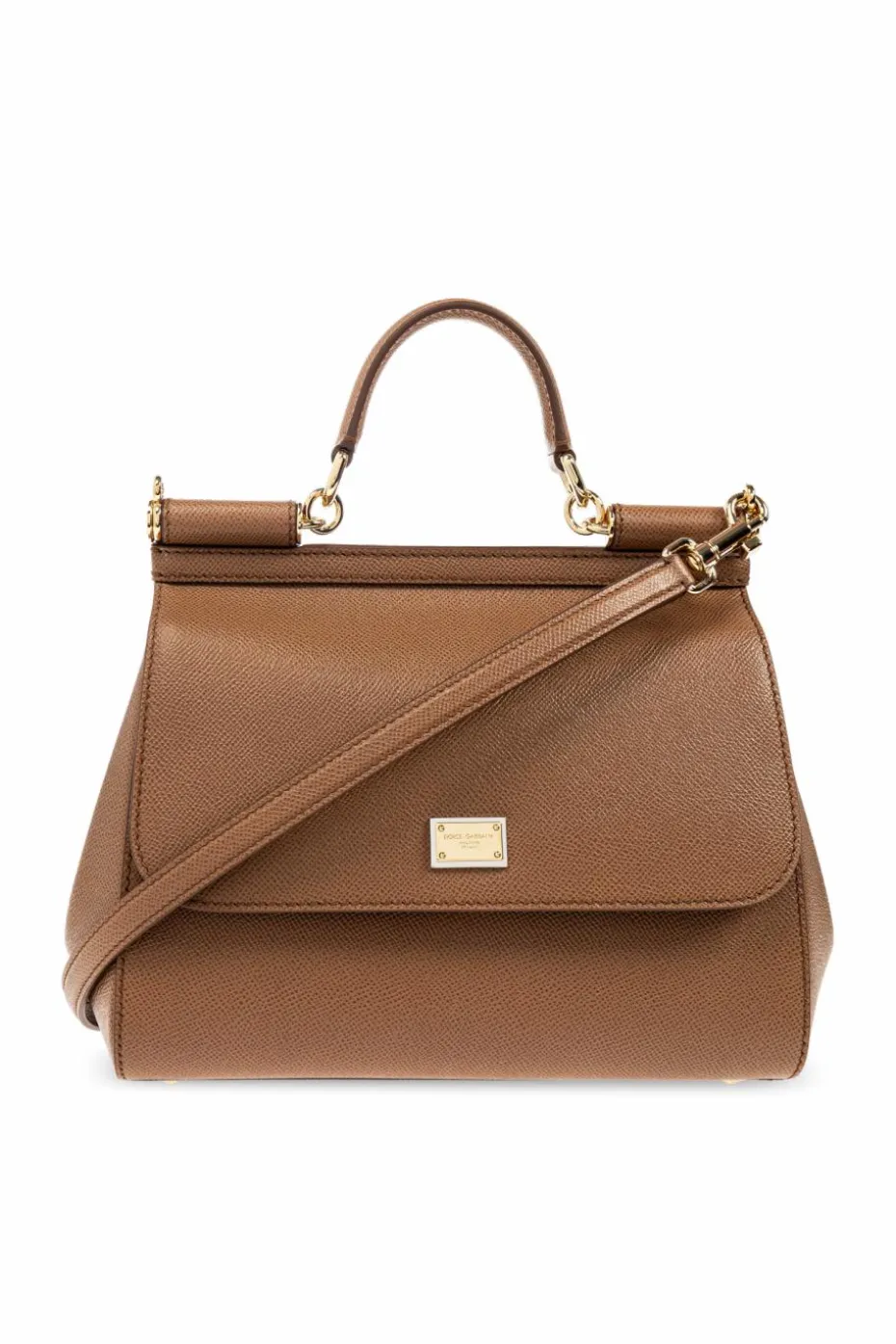 Dolce & Gabbana BRĄZOWY Torba do ręki `Sicily Large`