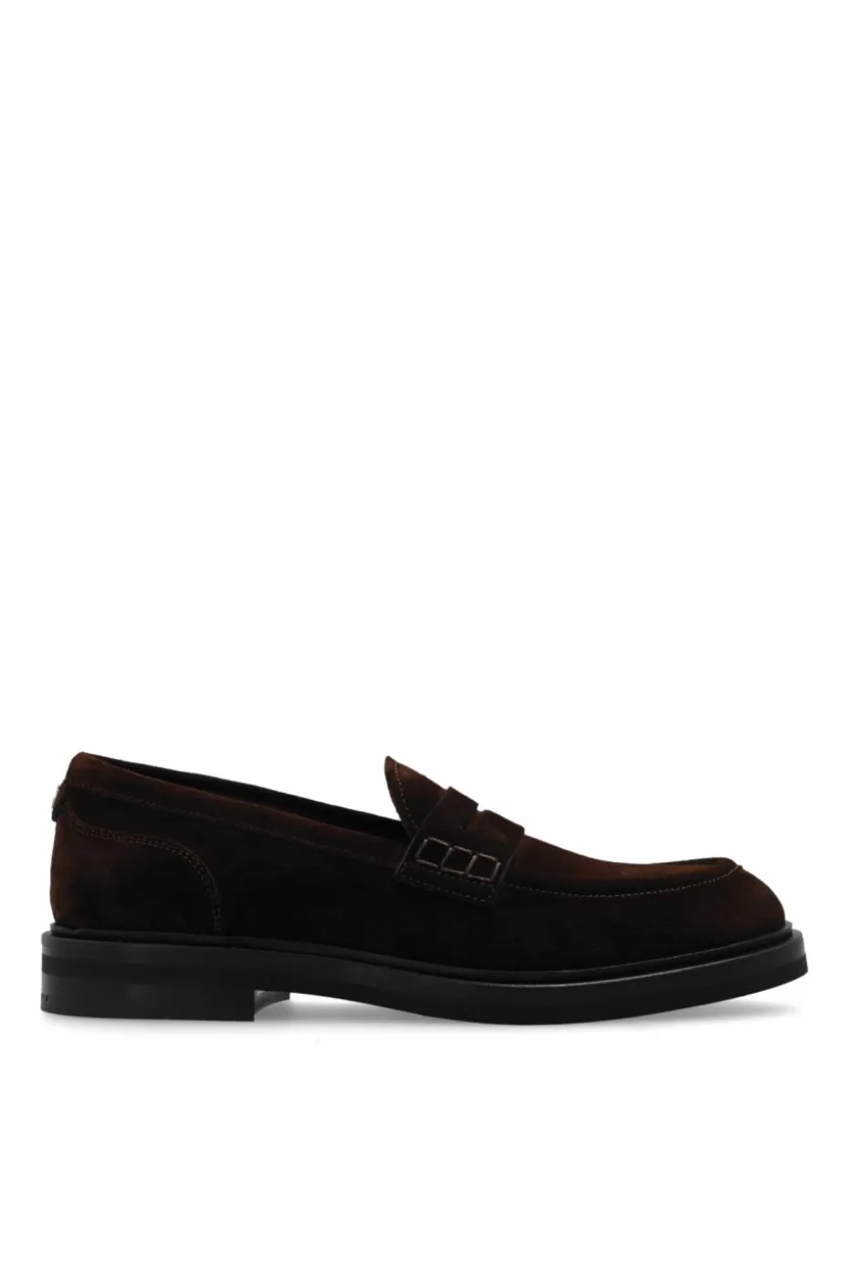 Dolce & Gabbana BRĄZOWY Zamszowe buty typu `loafers`