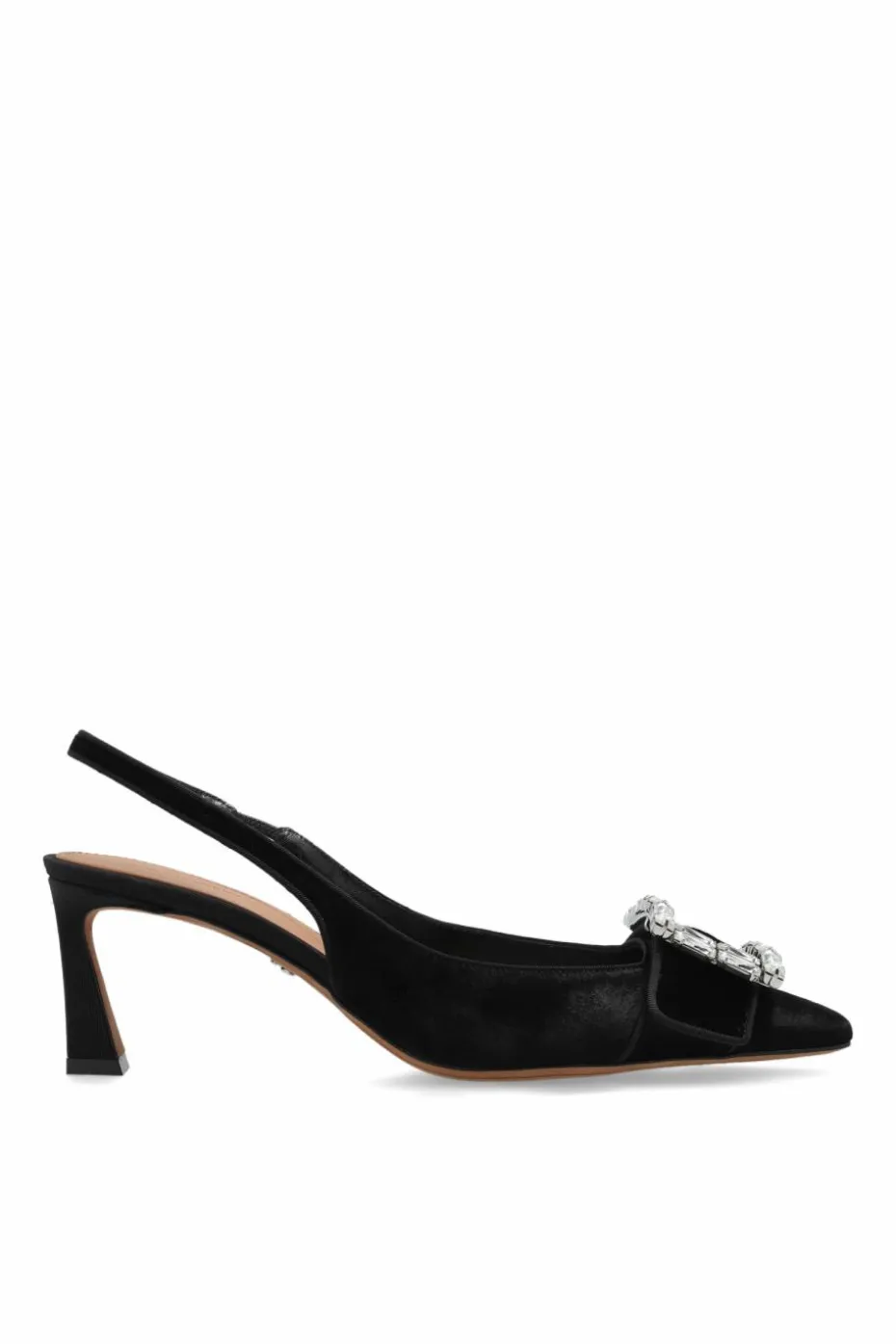 Dolce & Gabbana CZARNY Aksamitne buty na obcasie