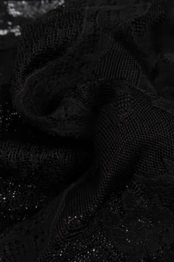 Dolce & Gabbana CZARNY Ażurowa chusta