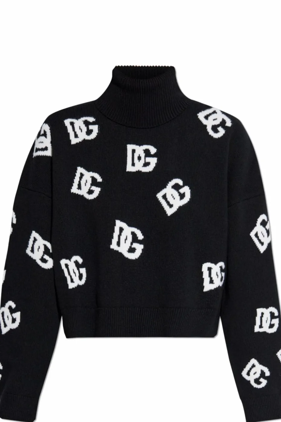 Dolce & Gabbana CZARNY Golf z logo
