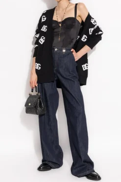 Dolce & Gabbana CZARNY Jedwabne body