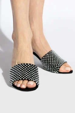 Dolce & Gabbana CZARNY Klapki na obcasie `Keira`