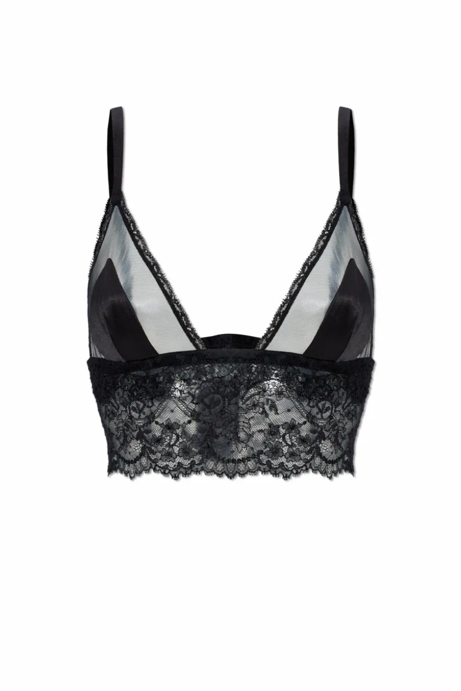 Dolce & Gabbana CZARNY Koronkowy biustonosz