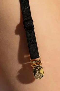 Dolce & Gabbana CZARNY Koronkowy pas do pończoch