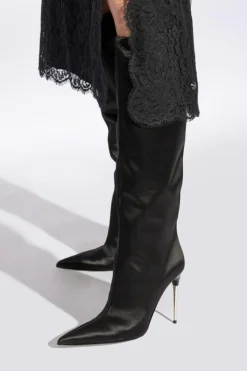 Dolce & Gabbana CZARNY Kozaki na obcasie