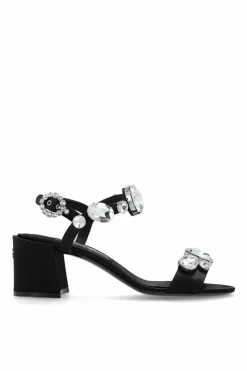 Dolce & Gabbana CZARNY Sandały na obcasie