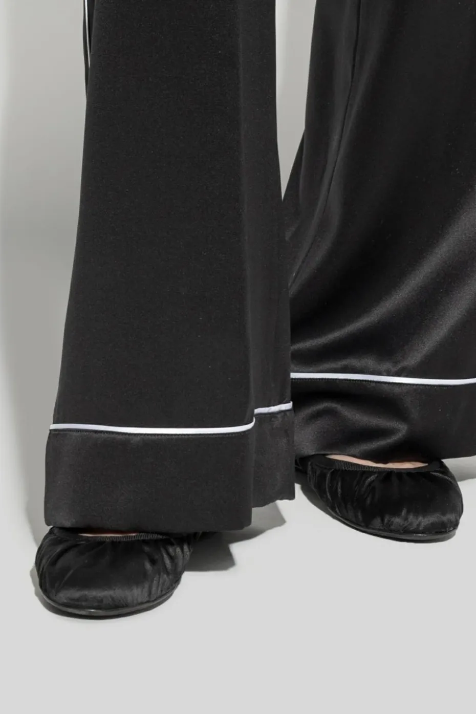 Dolce & Gabbana CZARNY Satynowe baleriny