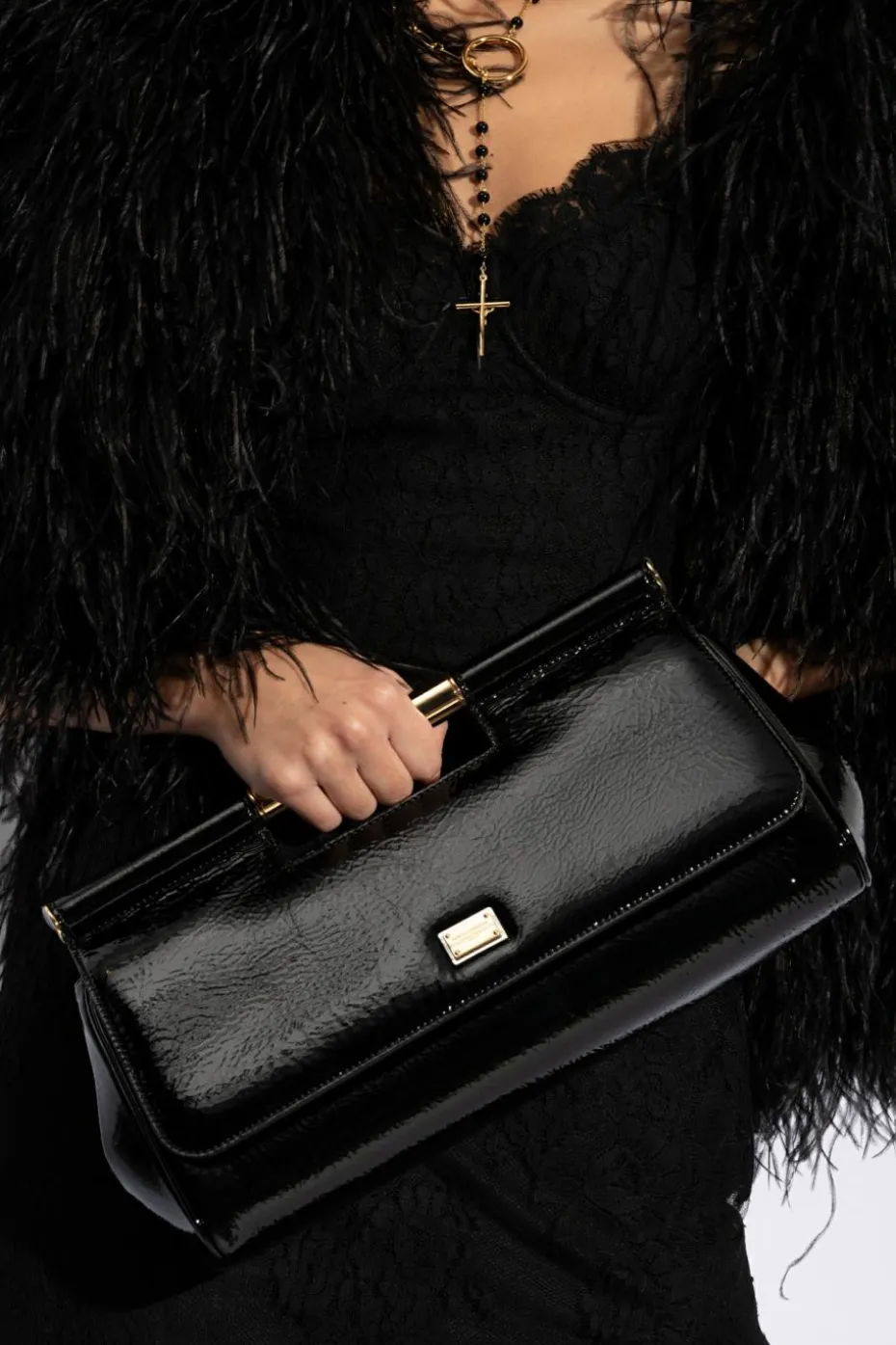 Dolce & Gabbana CZARNY Torba do ręki ‘Sicily Large’