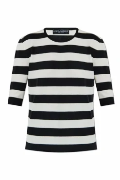 Dolce & Gabbana CZARNY Wełniany sweter