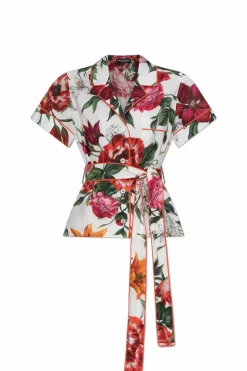 Dolce & Gabbana MULTIKOLOR Koszula z motywem kwiatowym