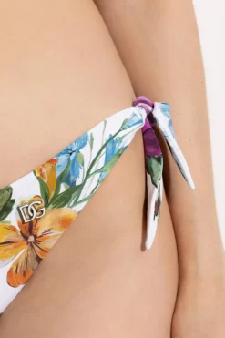 Dolce & Gabbana MULTIKOLOR Dwuczęściowy kostium kąpielowy z motywem kwiatowym