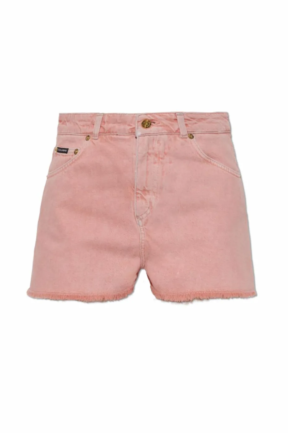 Dolce & Gabbana RÓŻOWY Jeansowe szorty z efektem `vintage`