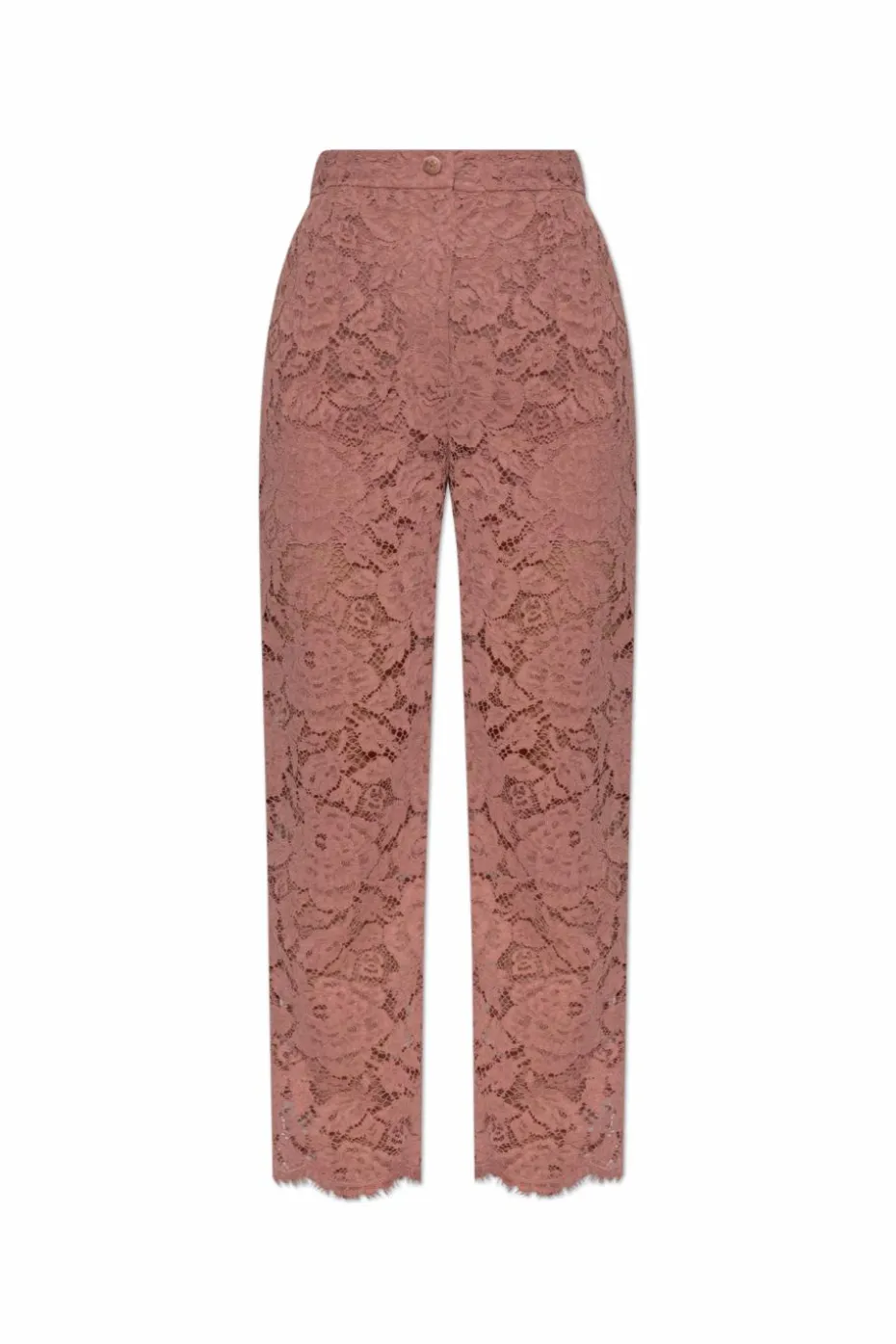Dolce & Gabbana RÓŻOWY Koronkowe spodnie