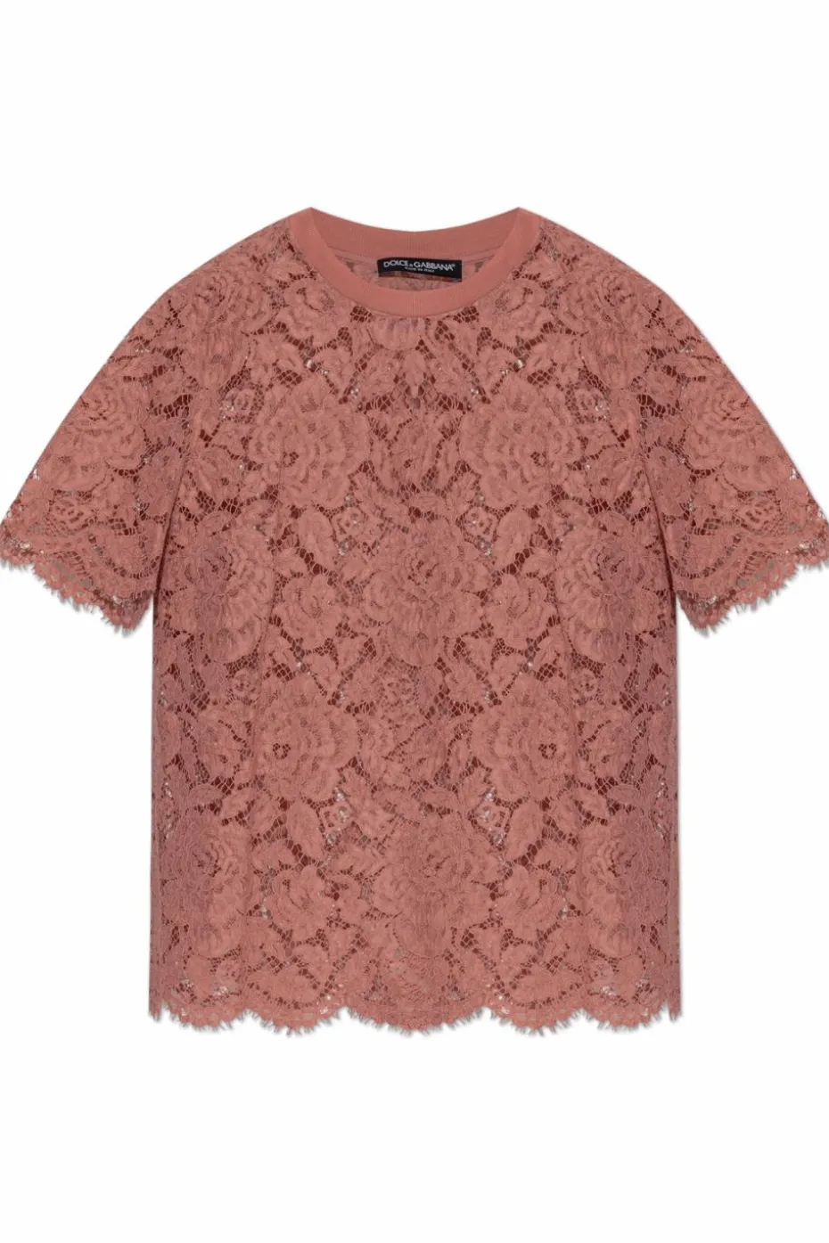 Dolce & Gabbana RÓŻOWY Koronkowy top