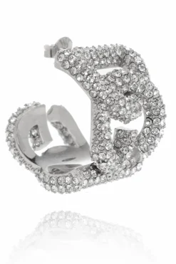 Dolce & Gabbana SREBRNY Kolczyki z logo