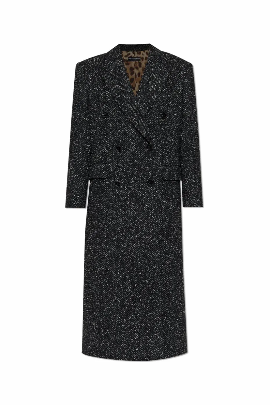 Dolce & Gabbana SZARY Dwurzędowy płaszcz
