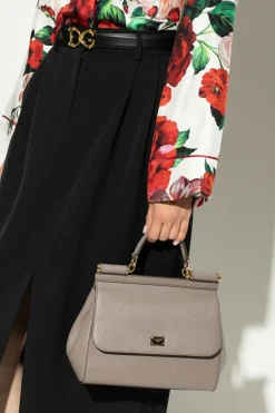 Dolce & Gabbana SZARY Torba do ręki `Sicily Large`